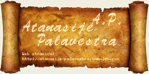 Atanasije Palavestra vizit kartica